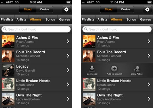 Amazon Cloud Player iPhone Apps